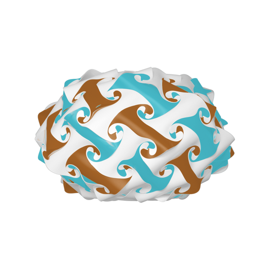 Cloud (Turquoise & Brown & White)