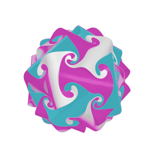 Sphère (Rose & Turquoise & Blanc)