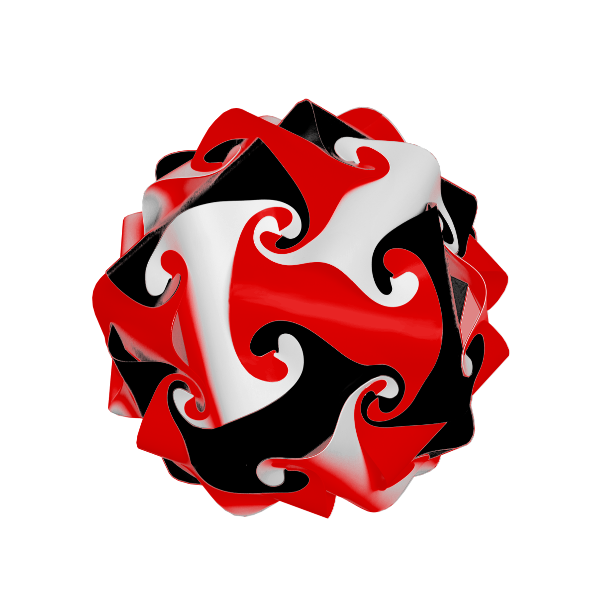 Sphere (Red & Black & White)