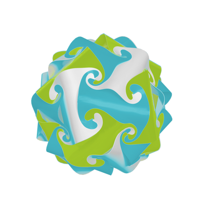 Sphère (Lime & Turquoise & Blanc)
