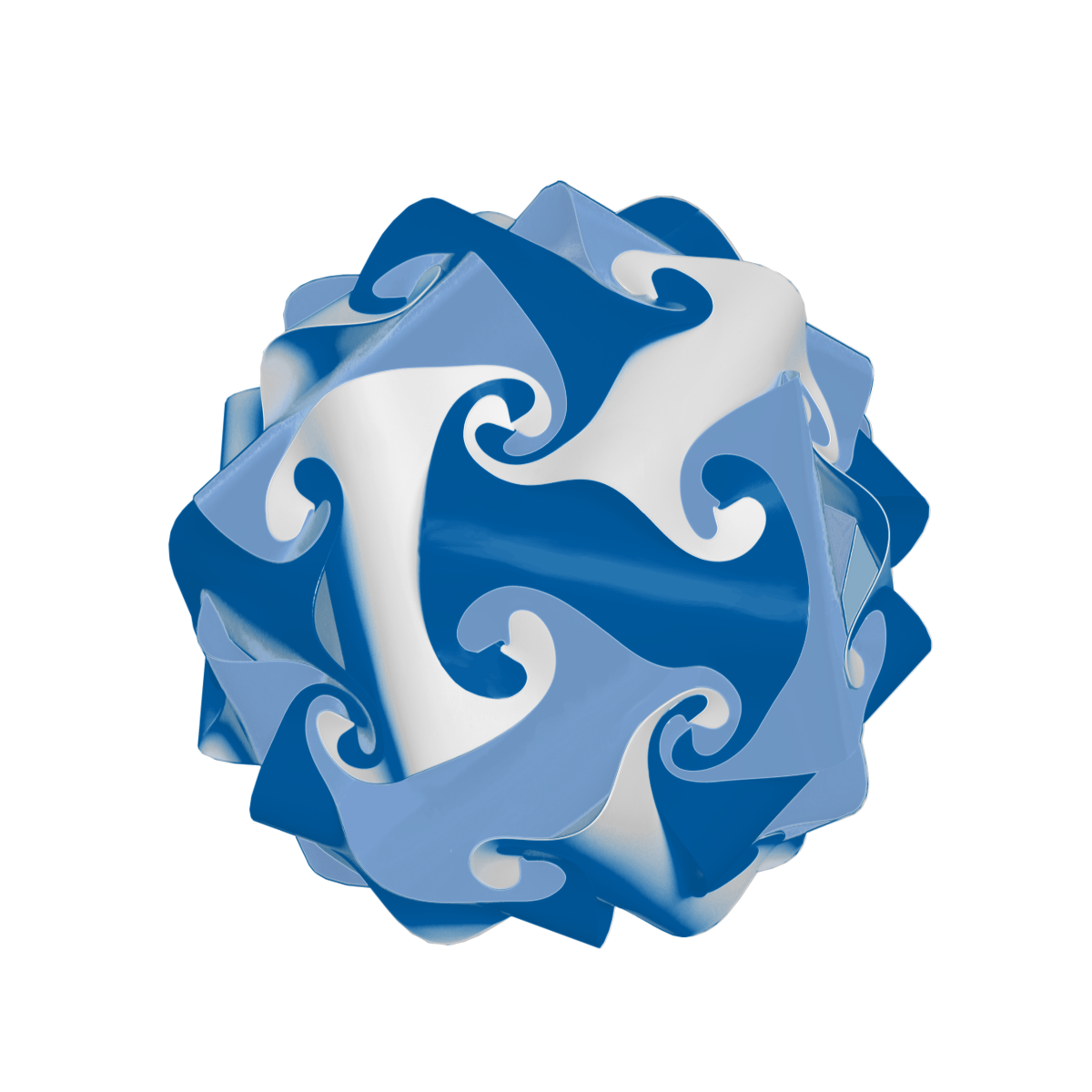 Sphère (Bleu foncé & Lavande & Blanc)