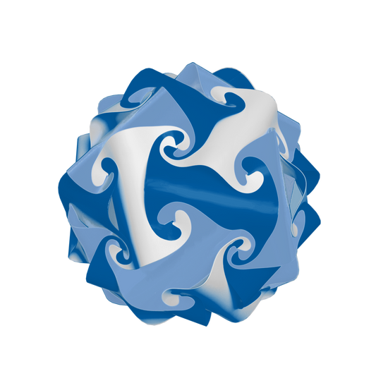 Sphère (Bleu foncé & Lavande & Blanc)