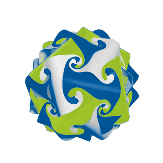 Sphère (Bleu foncé & Lime & Blanc)