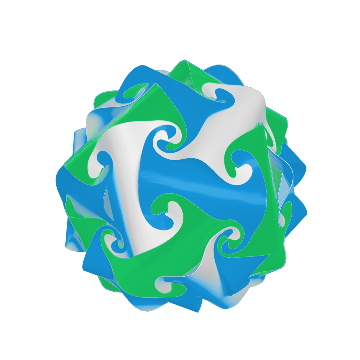 Sphère (Bleu & Vert & Blanc)