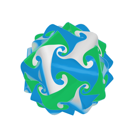 Sphère (Bleu & Vert & Blanc)