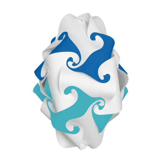 Flower (Dark Blue & Turquoise & White)