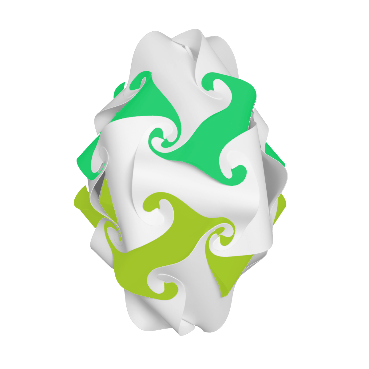 Fleur  (Vert & Lime & Blanc)