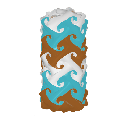 Pillar (White & Turquoise & Brown)