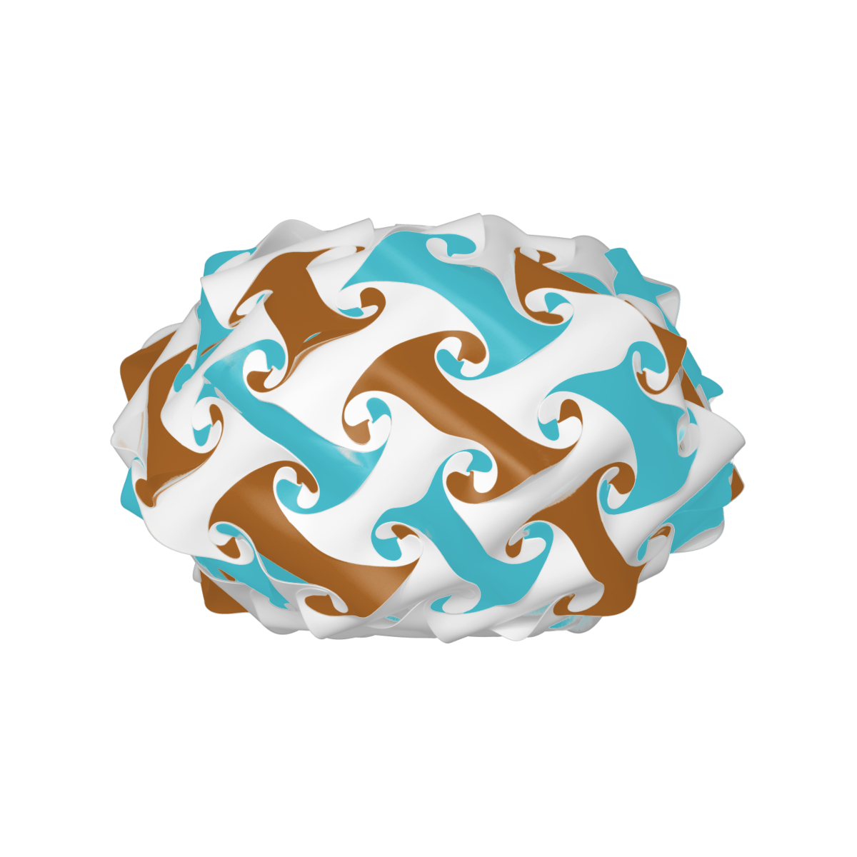 Nuage (Turquoise & Brun & Blanc)