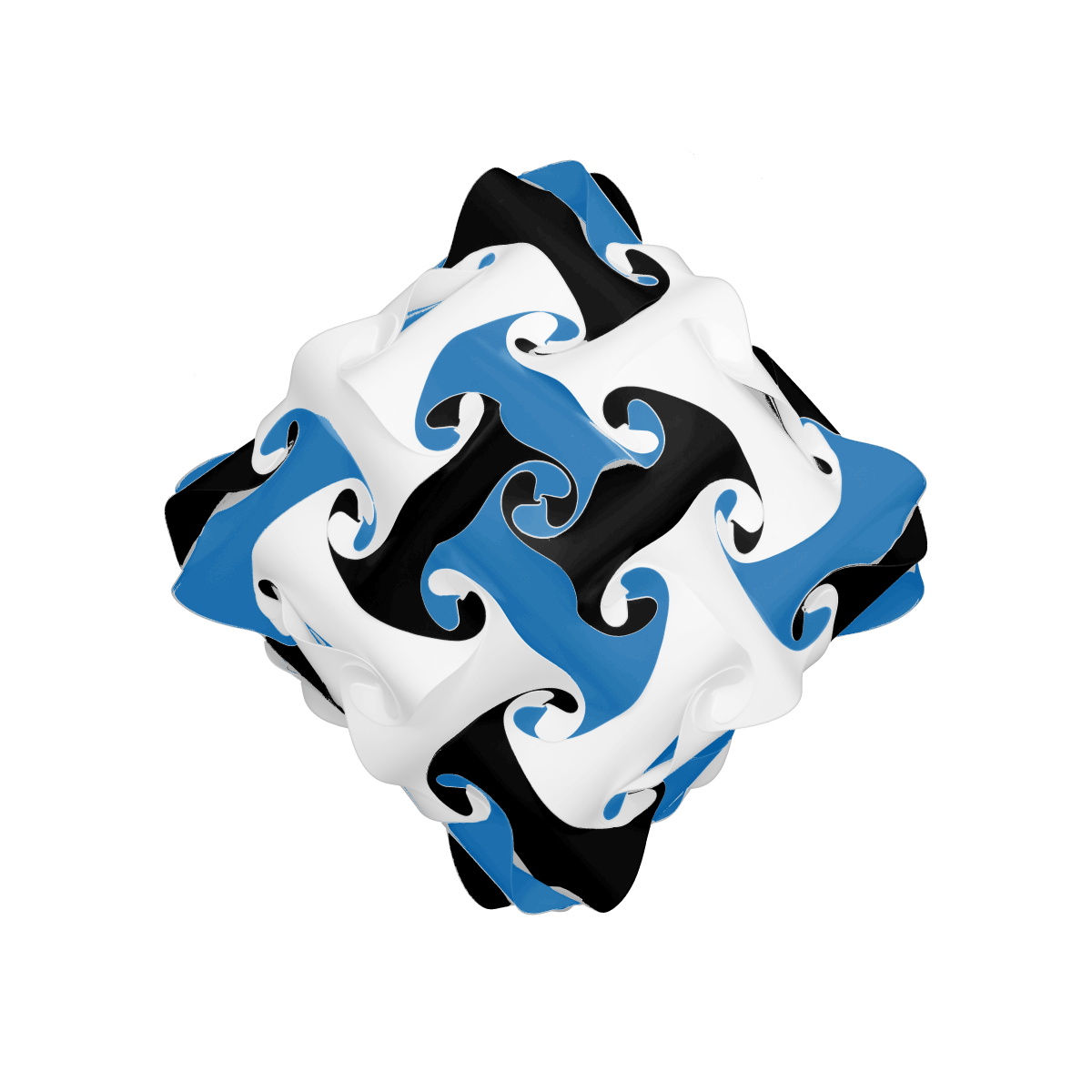 Diamond (Dark Blue & Black & White)