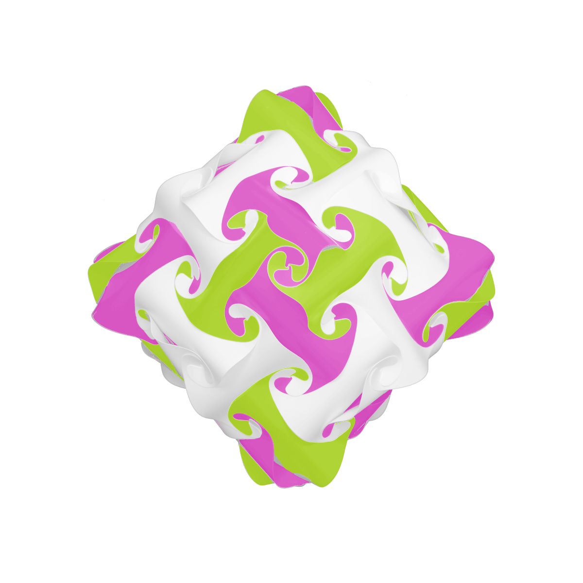 Diamond (Pink & Lime & White)