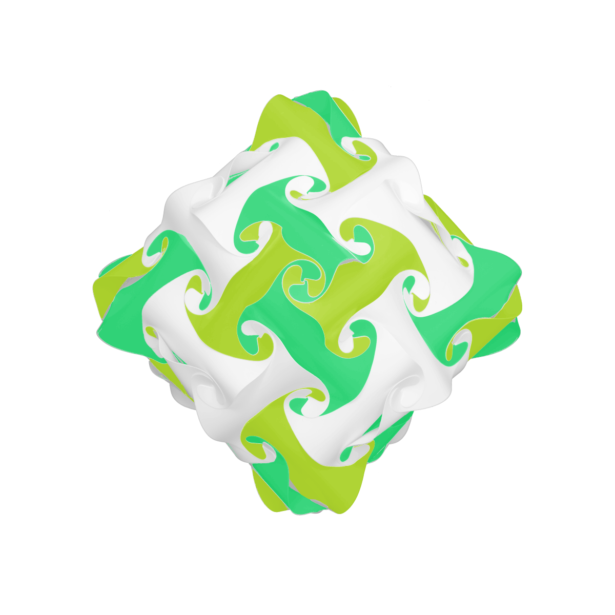 Diamond (Green & Lime & White)