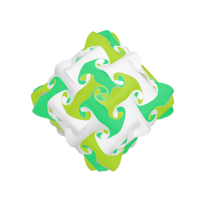 Diamond (Green & Lime & White)