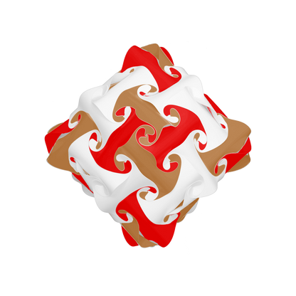 Diamond (Brown & Red & White)
