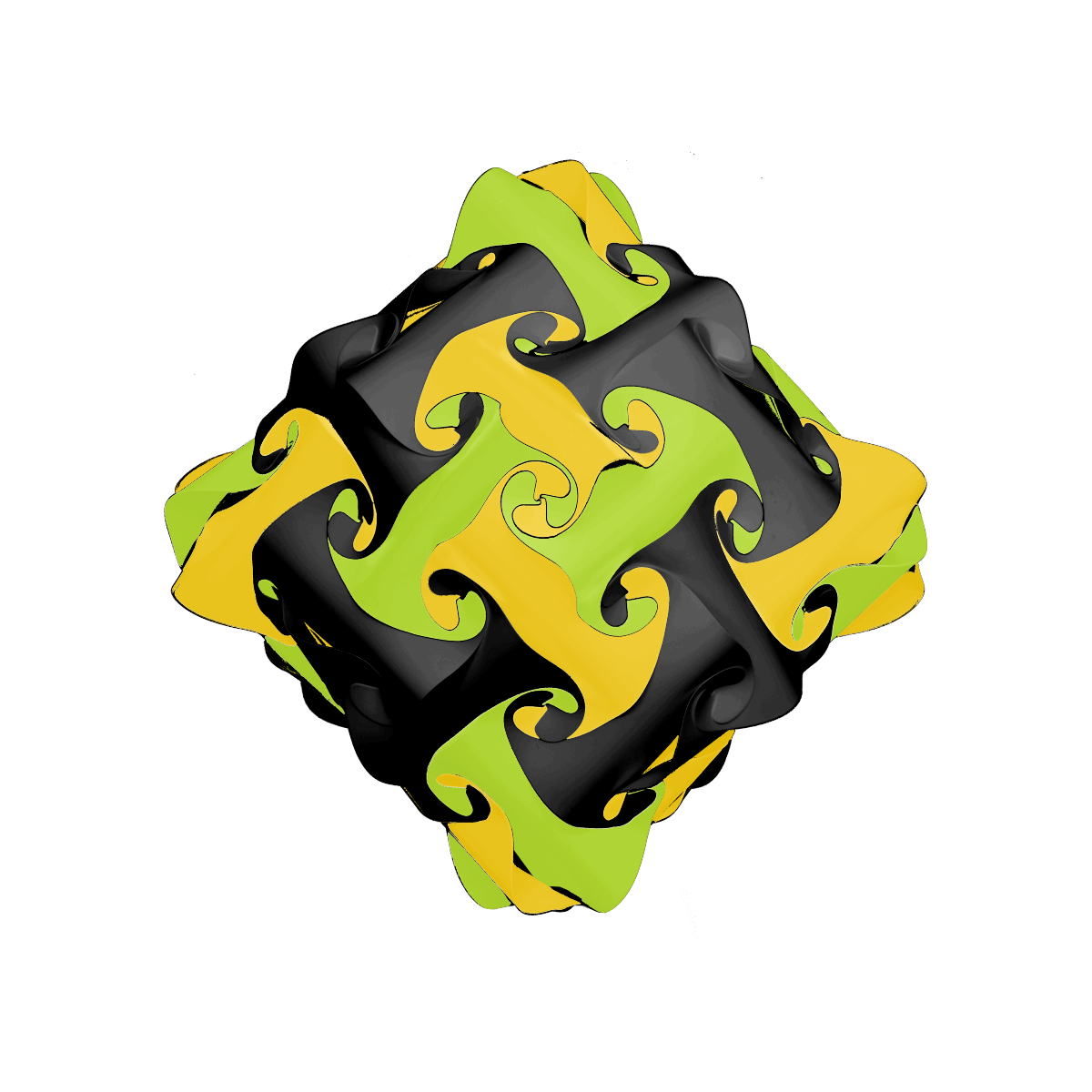 Diamond (Yellow & Lime & Black)