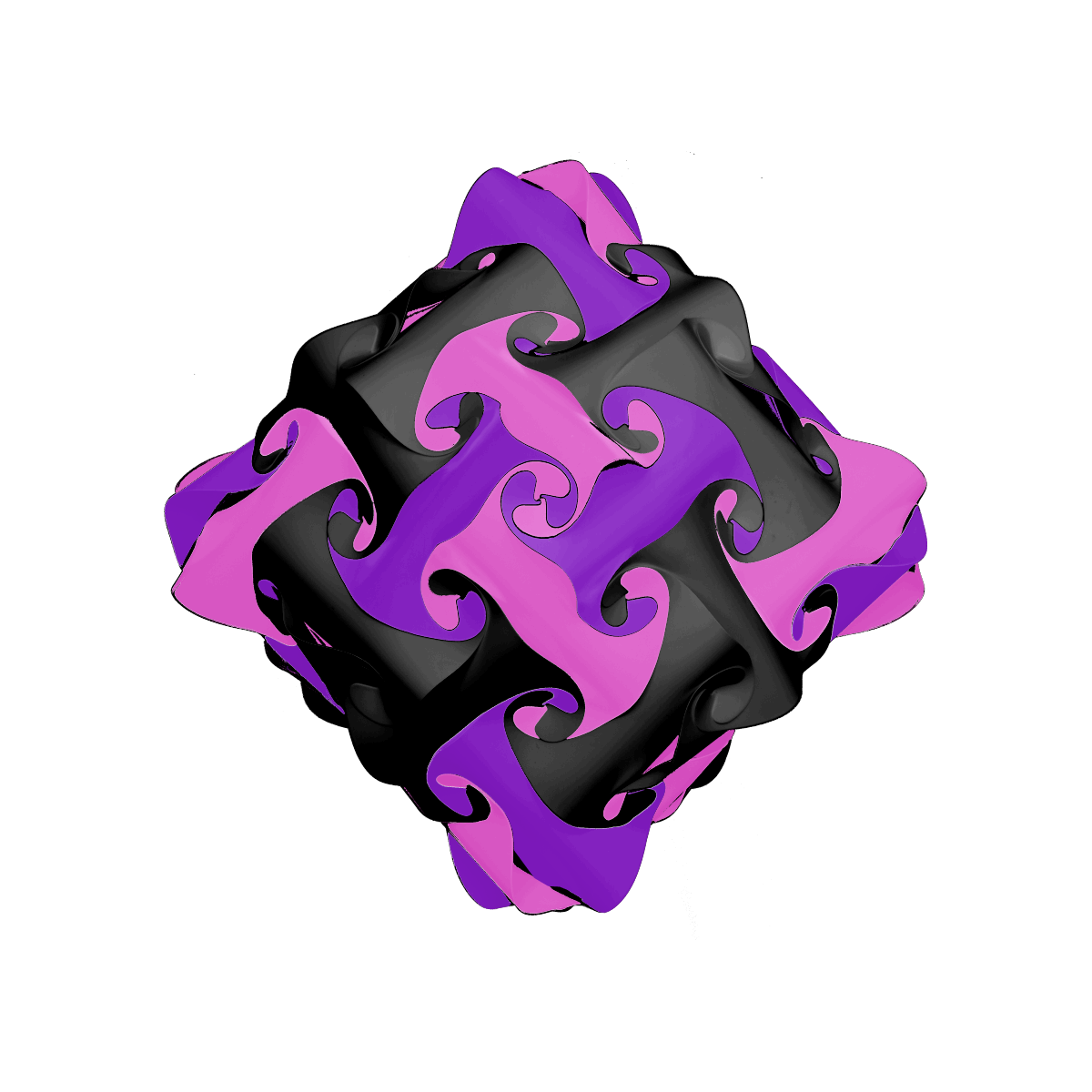 Diamant (Rose & Mauve & Noir)