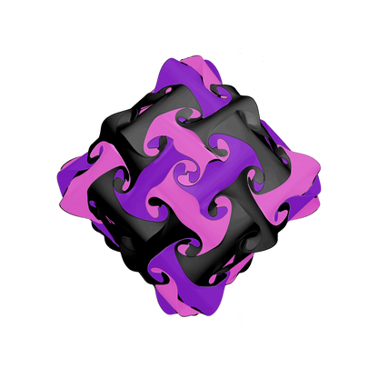 Diamant (Rose & Mauve & Noir)