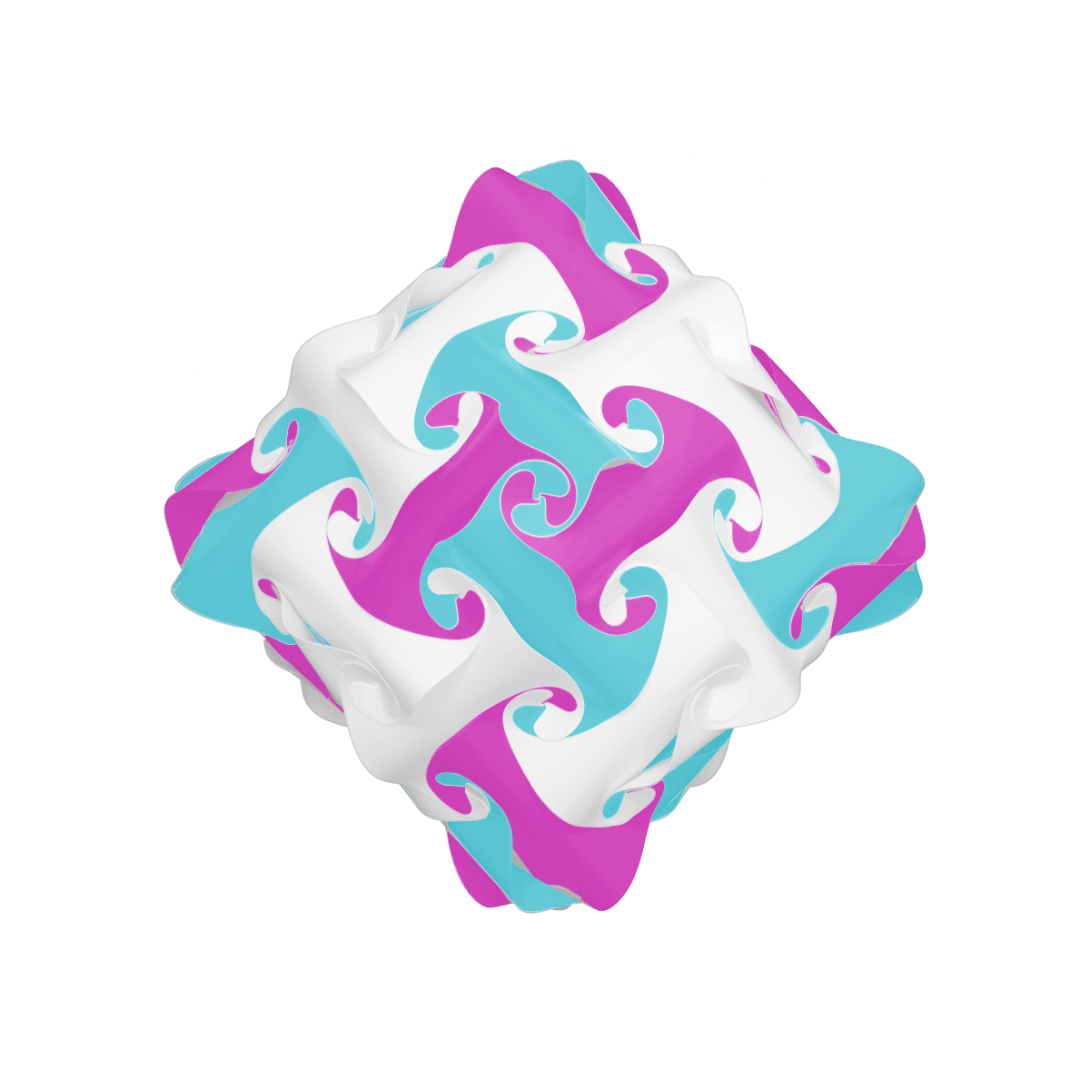 Diamant (Rose & Turquoise & Blanc)
