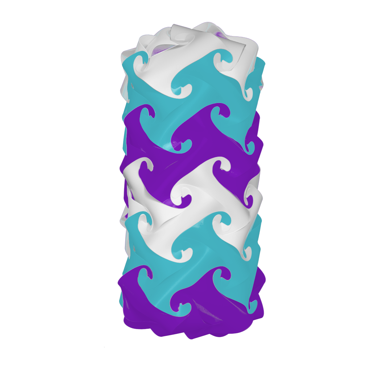 Pillar (Purple & Turquoise & White)